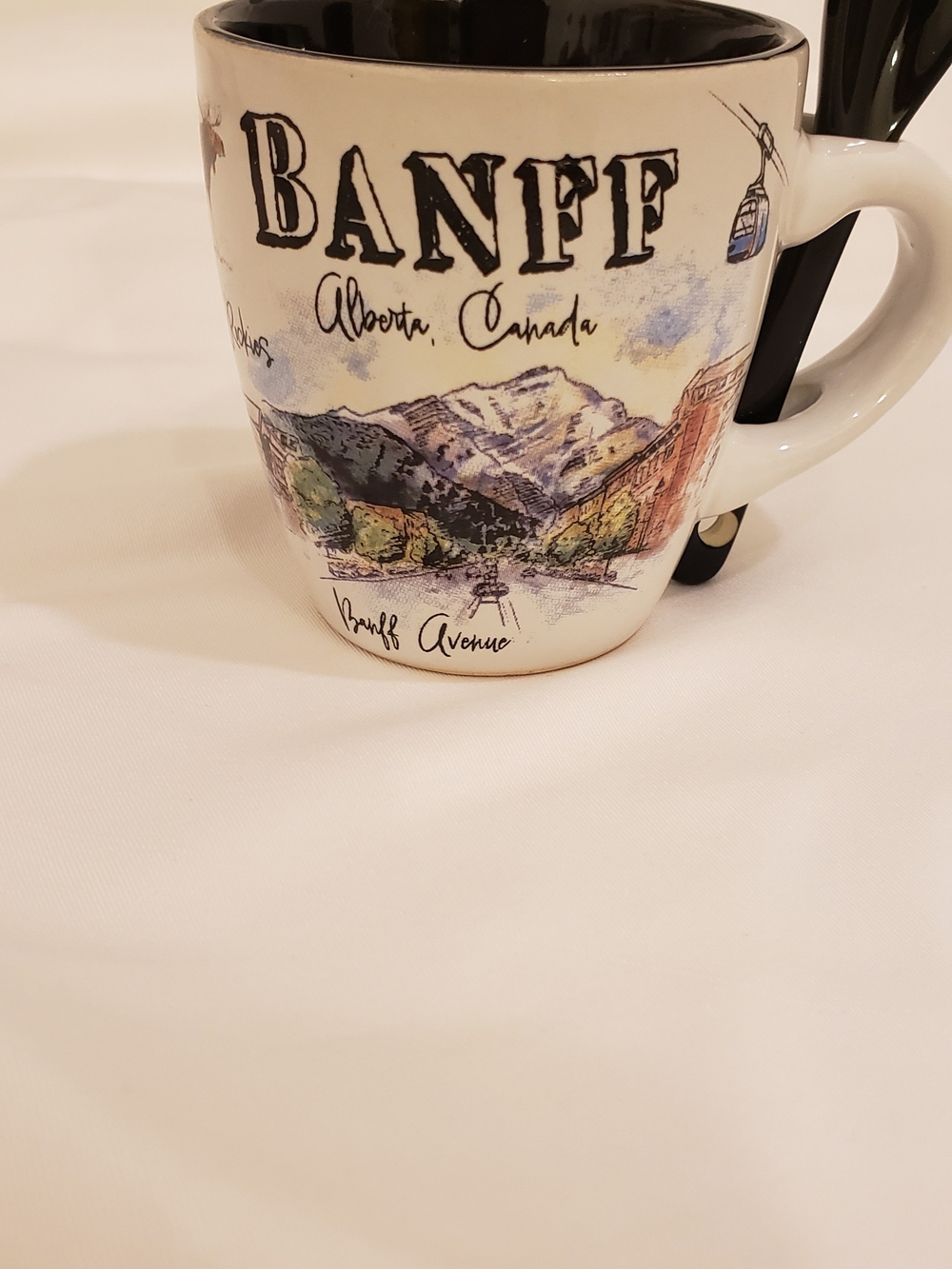 Chuck The Canuck Souvenir Expresso Mug - Cream with Black & Red Accents